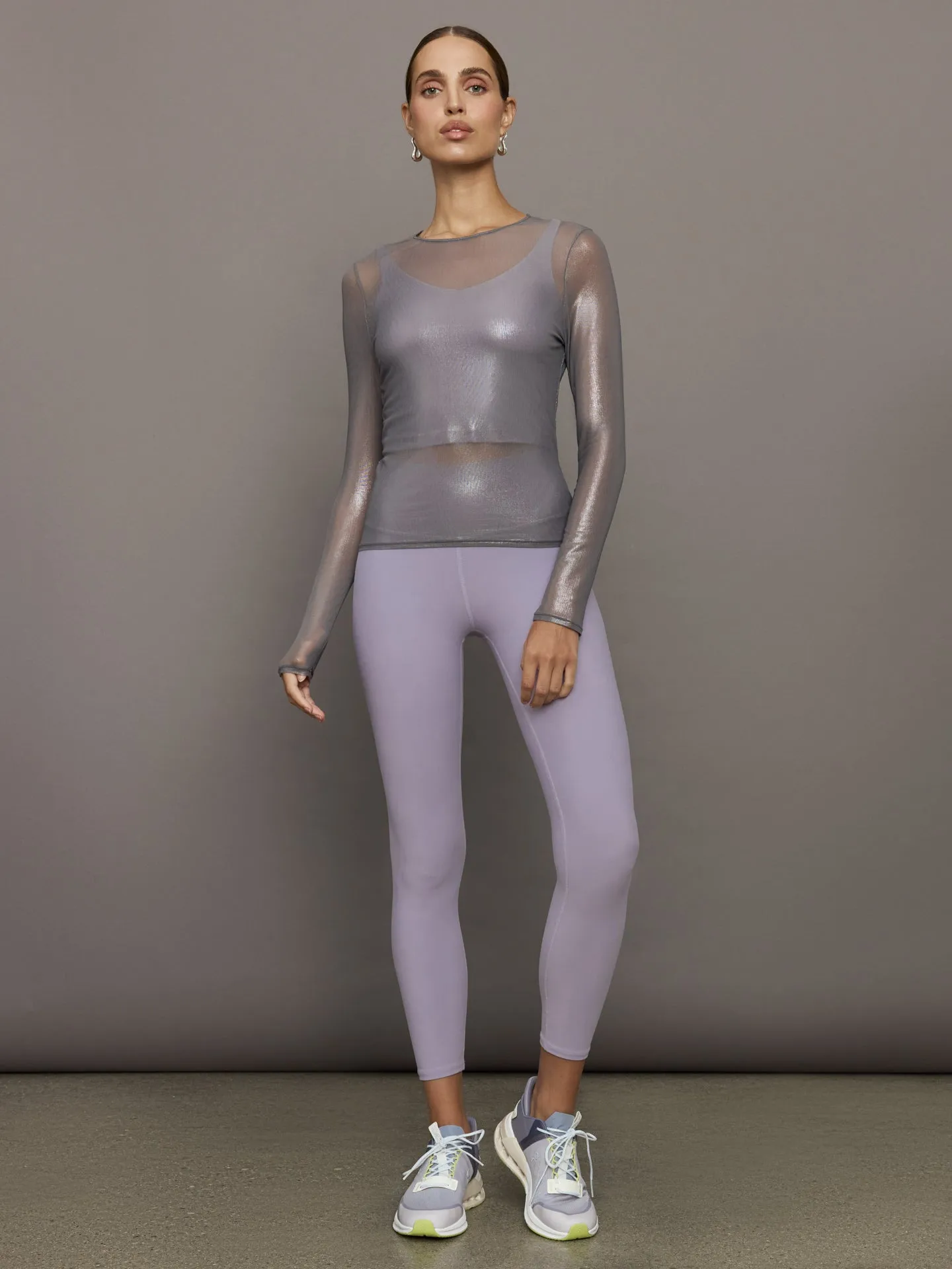 Silver Mesh Long Sleeve Top - Grey Mesh sold by Carbon38 product image thumbnail 2