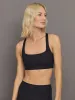 Racerback Bra in Ribbed Melt - Black sold by Carbon38