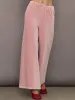 Wide Leg Pant in Velour - Blush sold by Carbon38