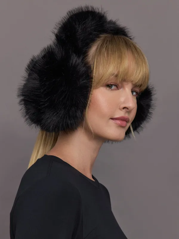 Faux Fox Earmuffs - Black sold by Carbon38