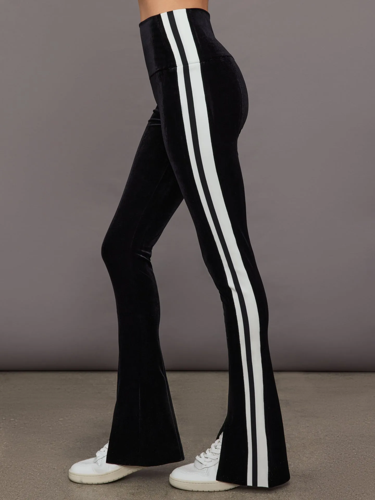 Side Stripe Spat Legging - Black/Offset Stripe sold by Carbon38