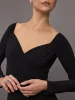 Off Shoulder Sweetheart Catsuit W/ Footie - Black sold by Carbon38