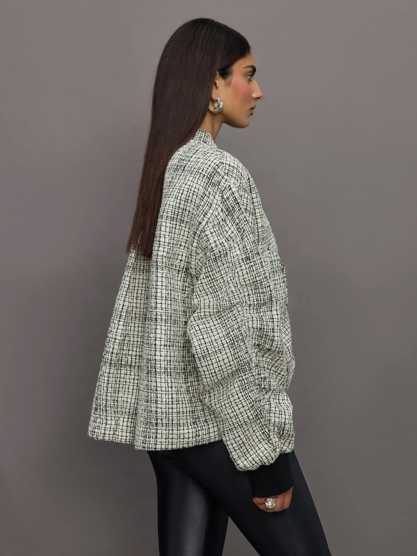 Skylar Faye Bomber - White / Black sold by Carbon38 product image thumbnail 3