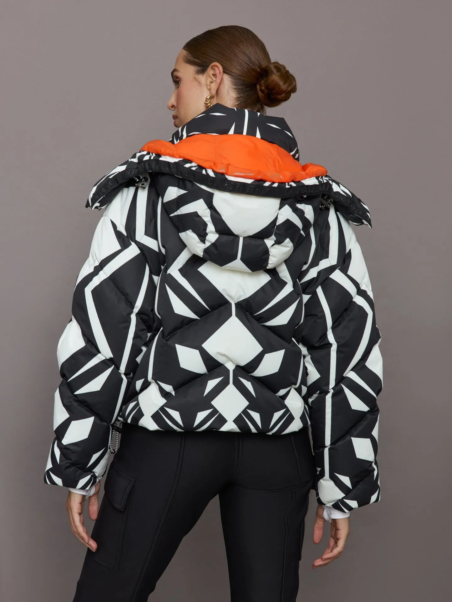 Mountain Puffer Ski Jacket - Geo Print Black/Snow White sold by Carbon38 product image thumbnail 4
