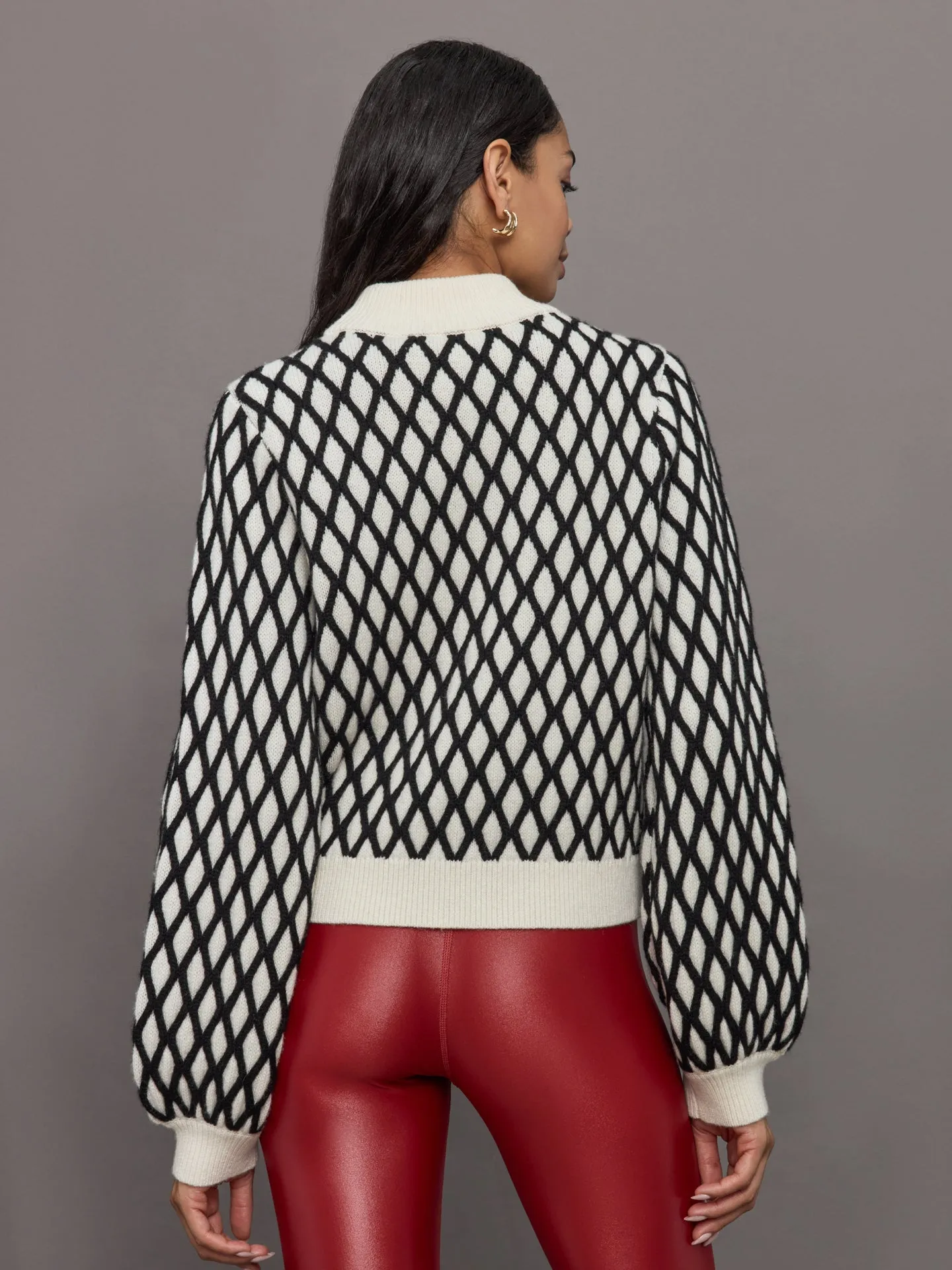 Carving Merino Wool Sweater - Black/Snow White sold by Carbon38 product image thumbnail 5