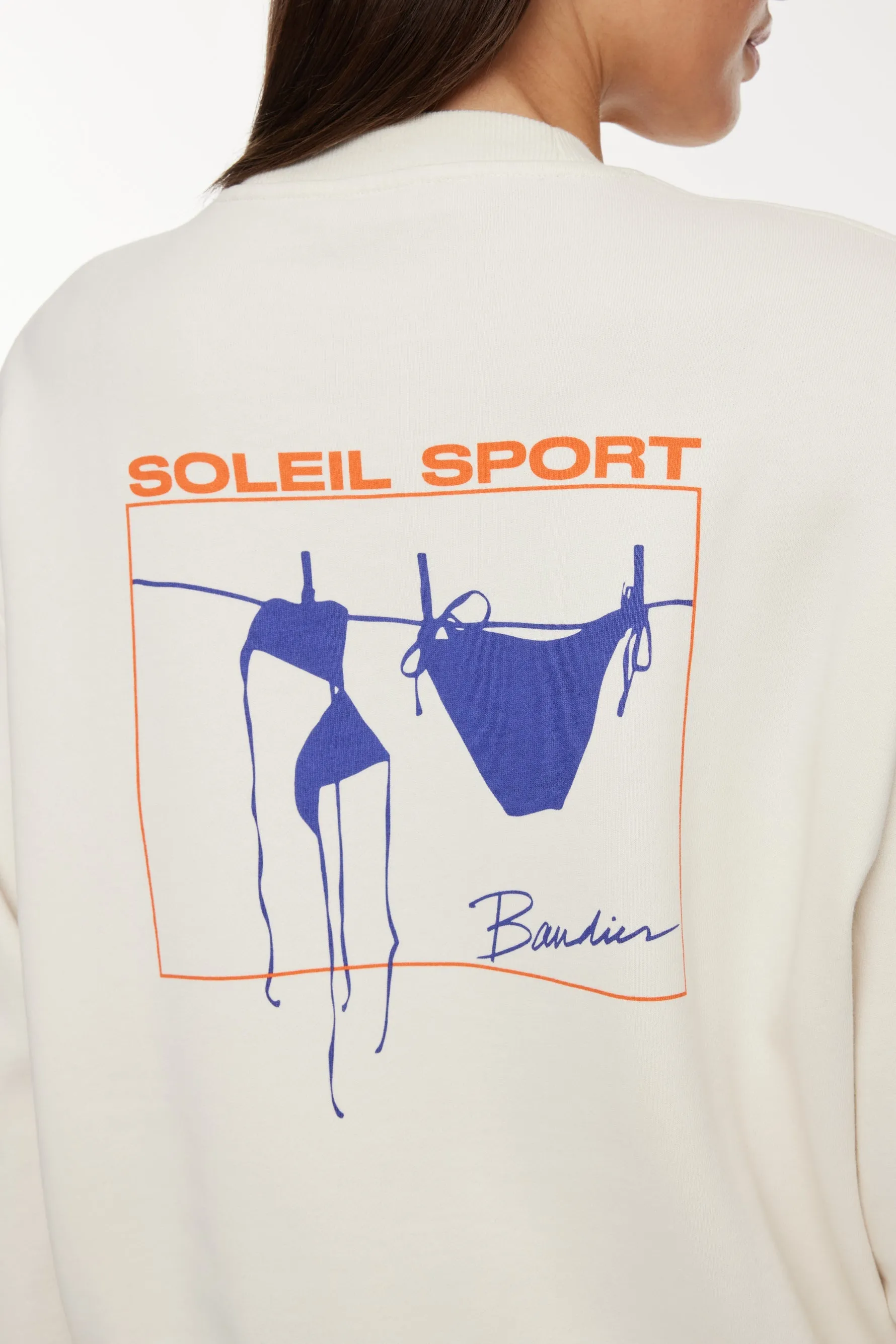 Classic Soleil Sport Crew Neck Sweatshirt - Gardenia sold by Carbon38 product image thumbnail 3