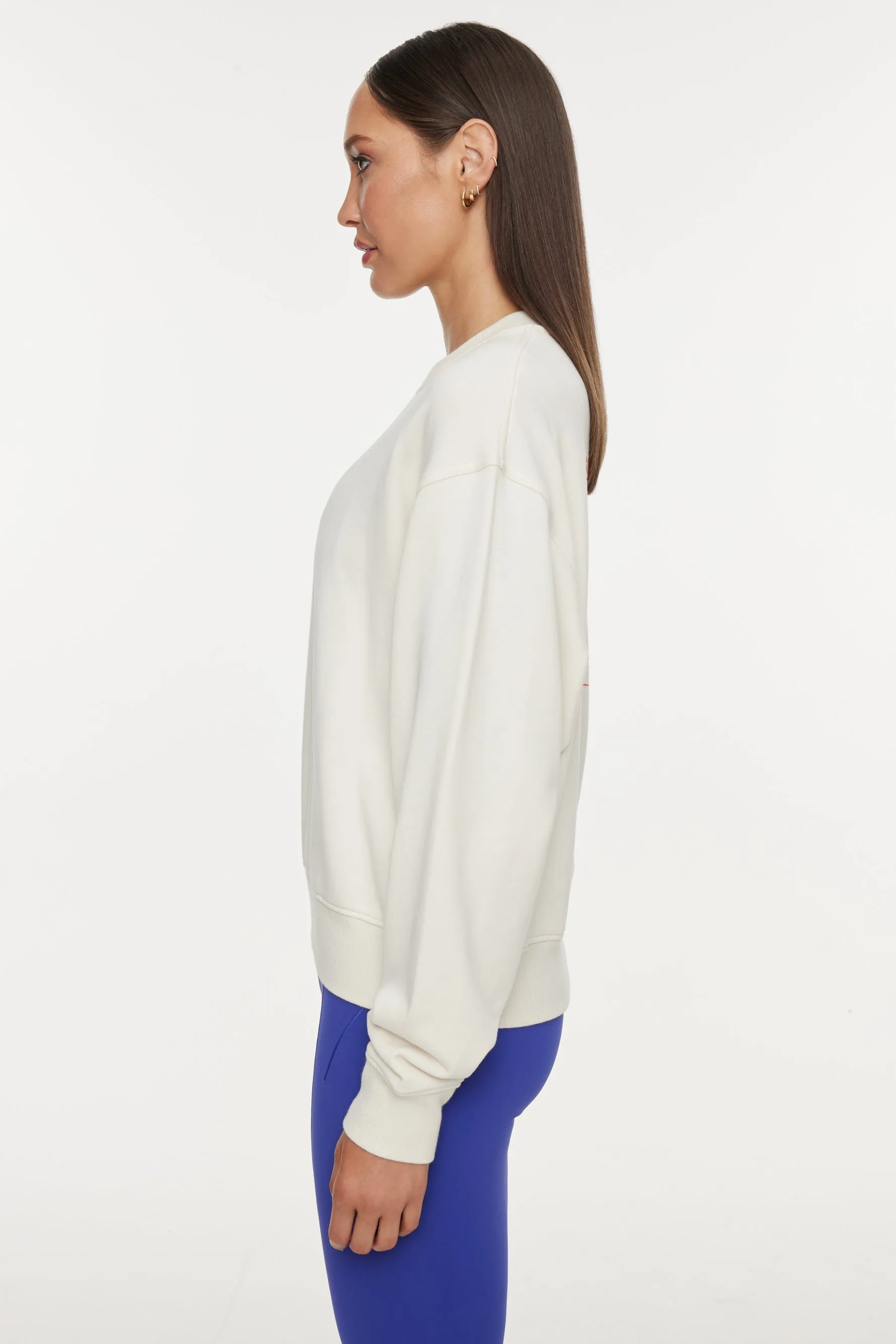 Classic Soleil Sport Crew Neck Sweatshirt - Gardenia sold by Carbon38 product image thumbnail 4