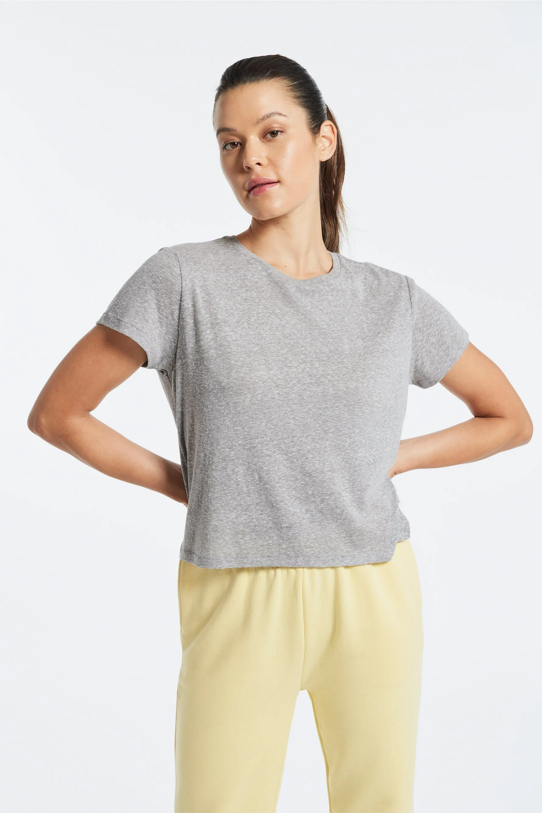 Bowery Boxy Tri-Blend Tee - Heather Grey sold by Carbon38