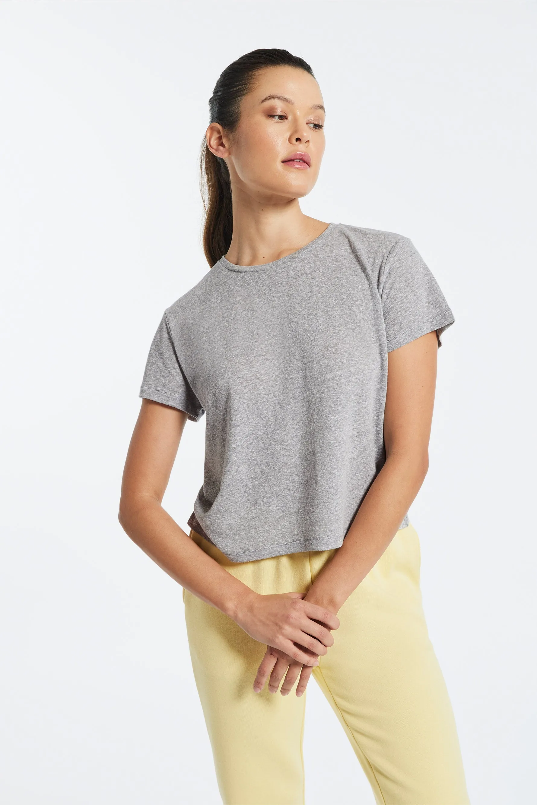 Bowery Boxy Tri-Blend Tee - Heather Grey sold by Carbon38 product image thumbnail 4