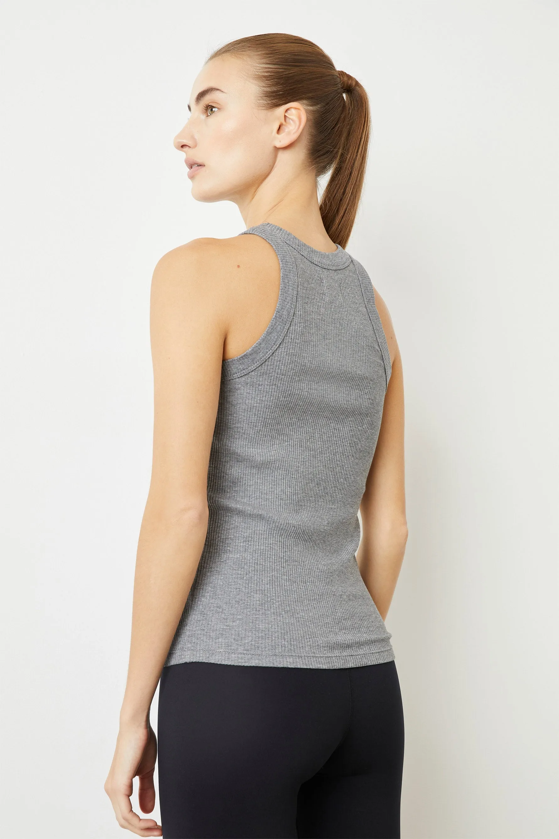 Rivington Ribbed Tank - Grey Heather sold by Carbon38 product image thumbnail 4