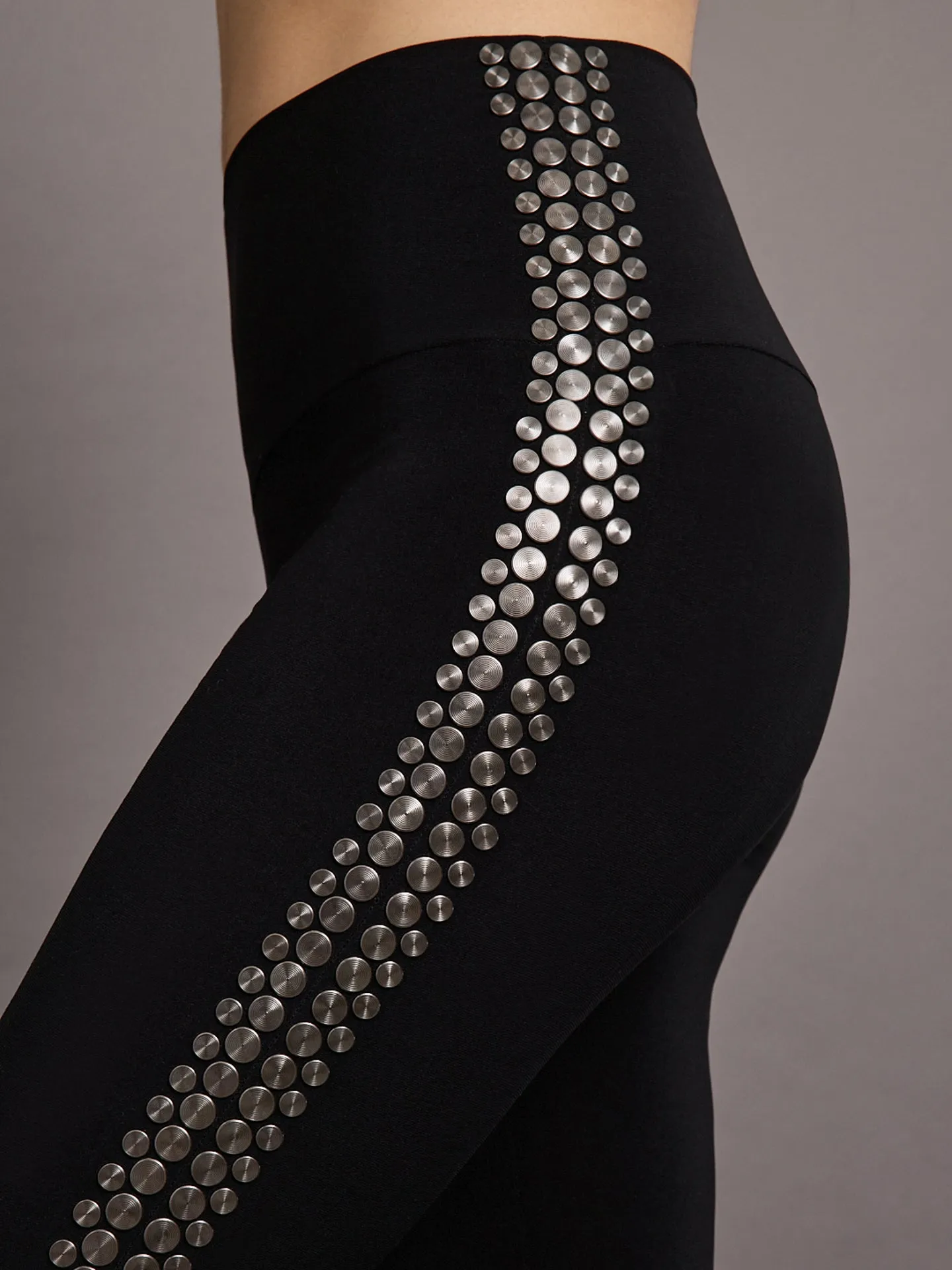 Gunmetal Stud Spat Legging - Black with Side Studs sold by Carbon38 product image thumbnail 2
