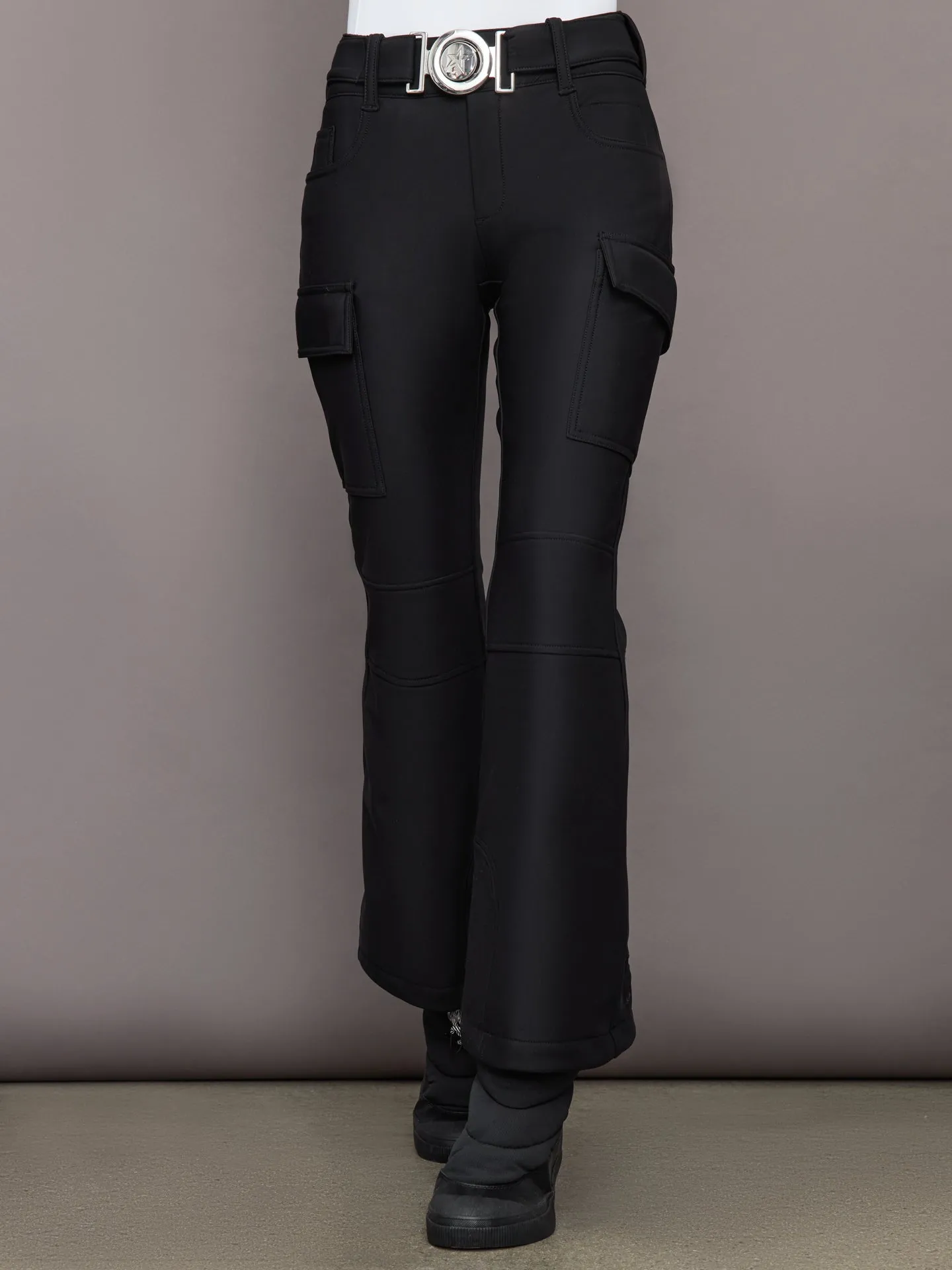 Mid Rise Cargo Ski Pant - Black sold by Carbon38