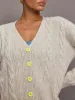 Suzanne Just Add Love Cashmere Cardigan - Soft Taupe Multi sold by Carbon38