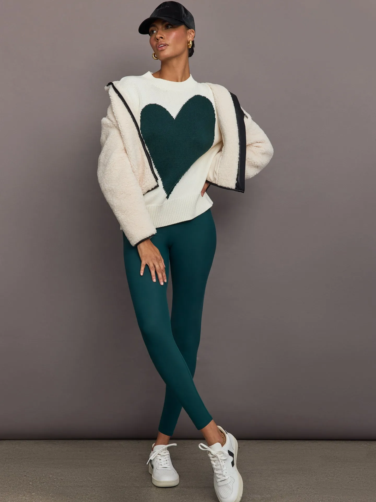 Benton Sweater Imperfect Heart - Off White / Emerald sold by Carbon38 product image thumbnail 2