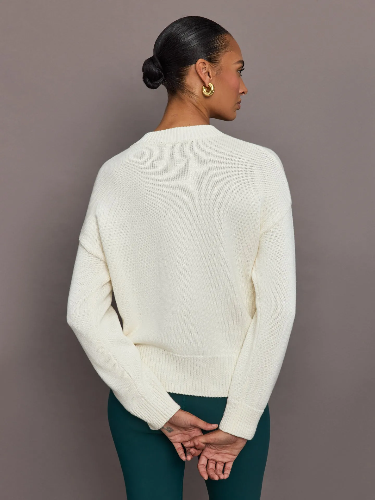 Benton Sweater Imperfect Heart - Off White / Emerald sold by Carbon38 product image thumbnail 4