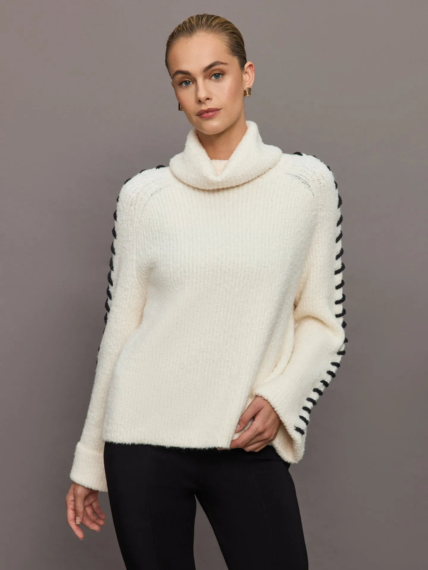 Vida Boucle Whip Stitch Pullover - Sea Salt Multi sold by Carbon38 product image thumbnail 2