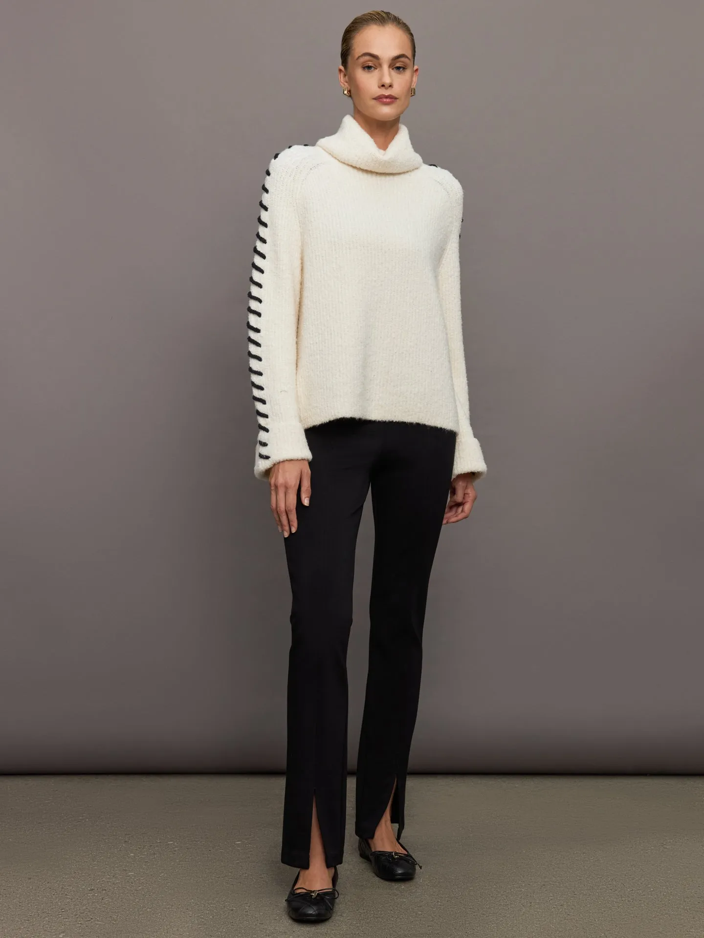 Vida Boucle Whip Stitch Pullover - Sea Salt Multi sold by Carbon38 product image thumbnail 5