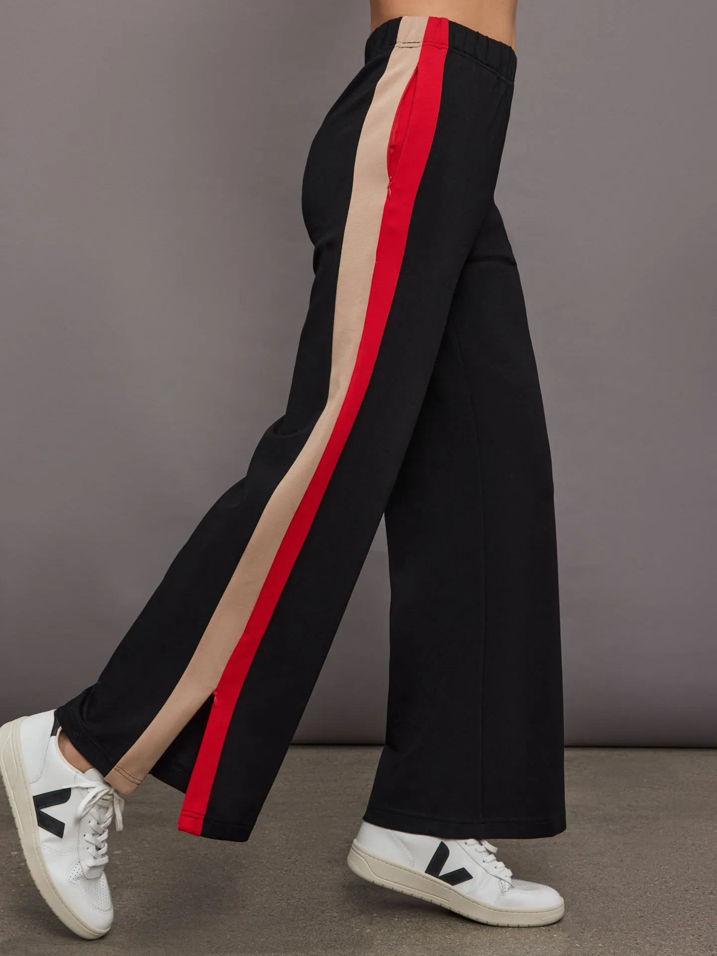 Wide Leg Track Pant in Scuba - Black sold by Carbon38 product image thumbnail 3