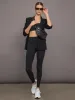 Spliced Colorblock Shine Legging in Melt - Black sold by Carbon38