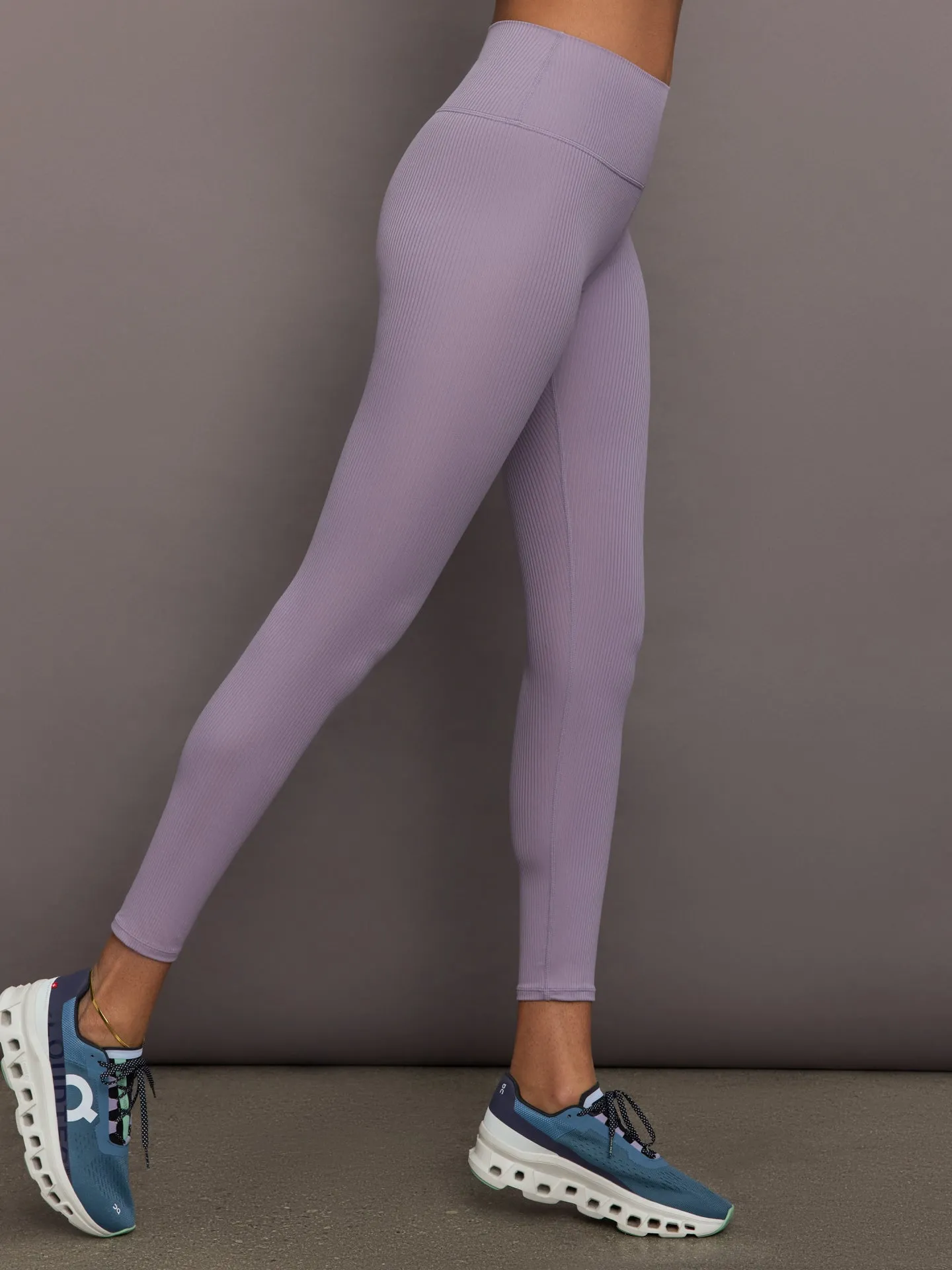 High Rise Legging in Ribbed Melt - Lavender Grey sold by Carbon38 product image thumbnail 2