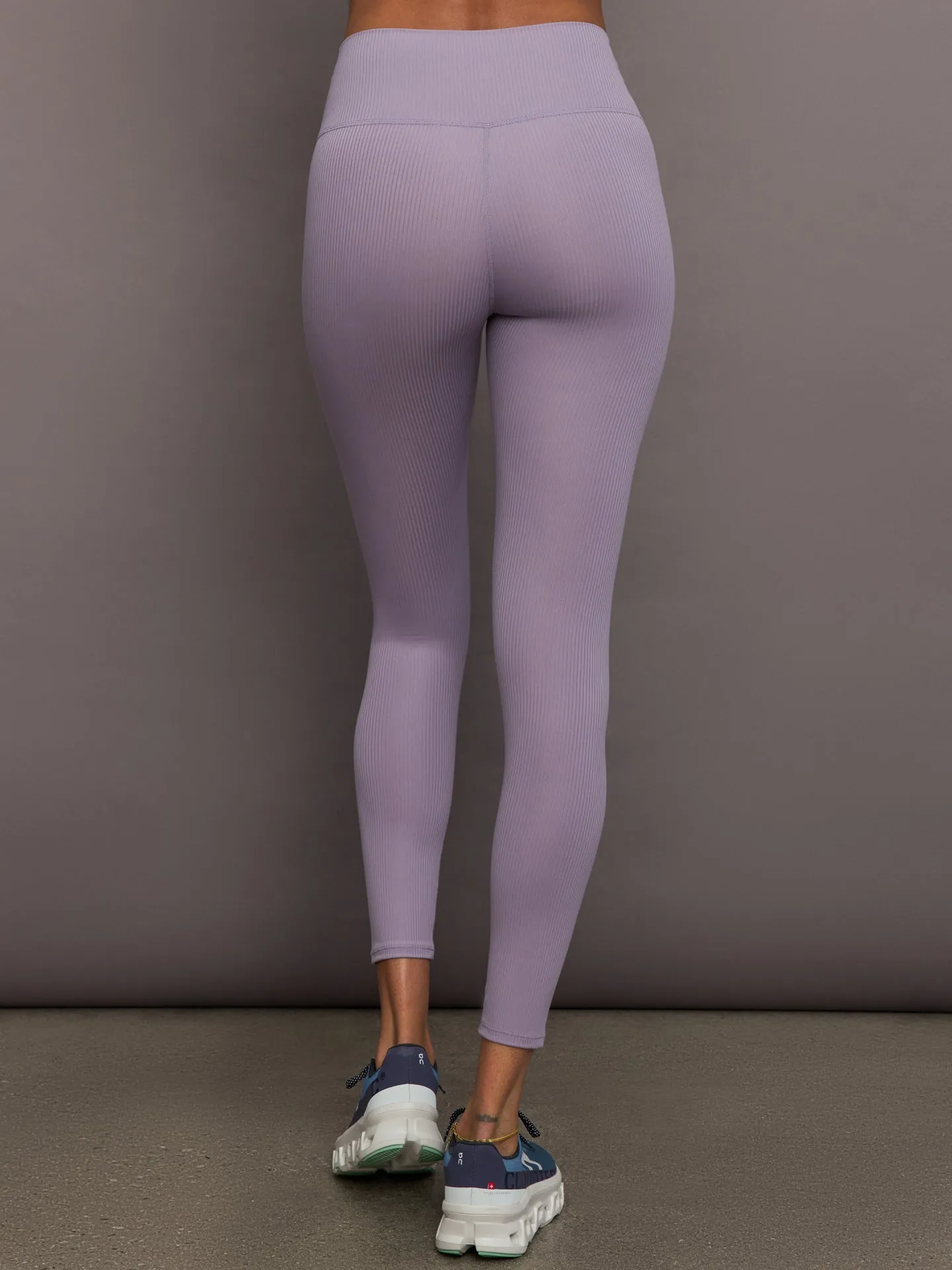 High Rise Legging in Ribbed Melt - Lavender Grey sold by Carbon38 product image thumbnail 3