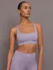 Racerback Bra in Ribbed Melt - Lavender Grey sold by Carbon38
