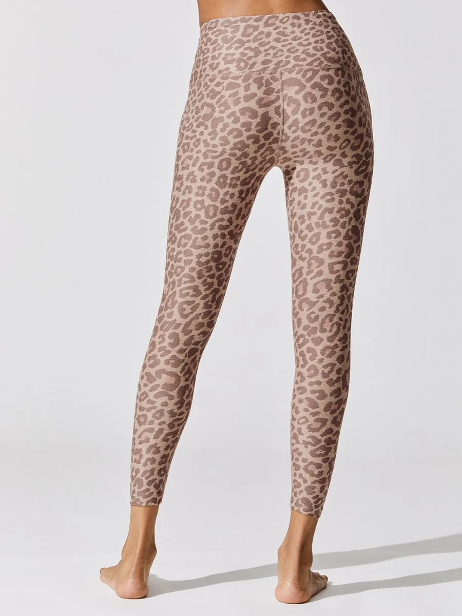 Spacedye Printed Caught In The Midi High Waisted Legging - Chai Cocoa Brown Leopard sold by Carbon38 product image thumbnail 4