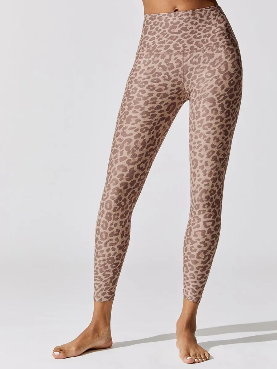 Spacedye Printed Caught In The Midi High Waisted Legging - Chai Cocoa Brown Leopard sold by Carbon38 product image thumbnail 2
