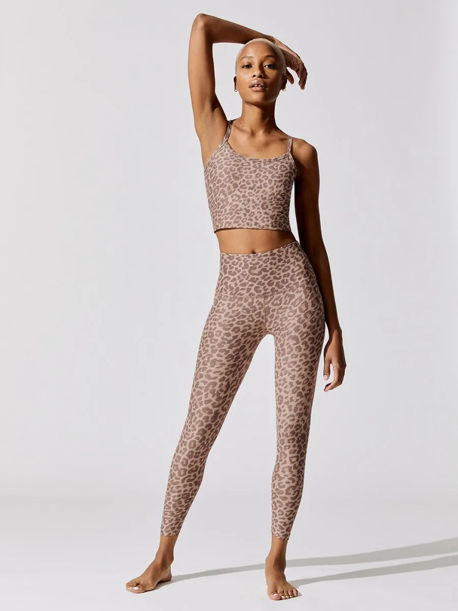 Spacedye Printed Caught In The Midi High Waisted Legging - Chai Cocoa Brown Leopard sold by Carbon38 product image thumbnail 5