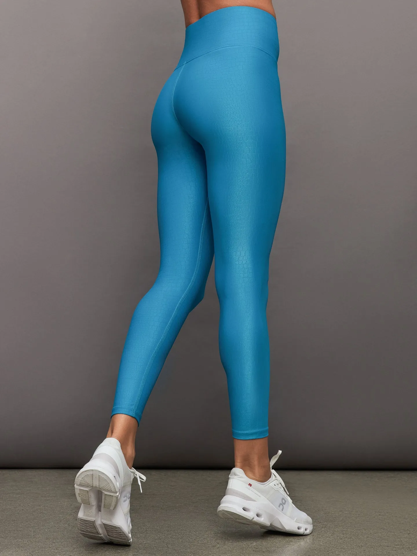 High Rise 7/8 Legging in Croc Takara Shine - Enamel Blue sold by Carbon38 product image thumbnail 4