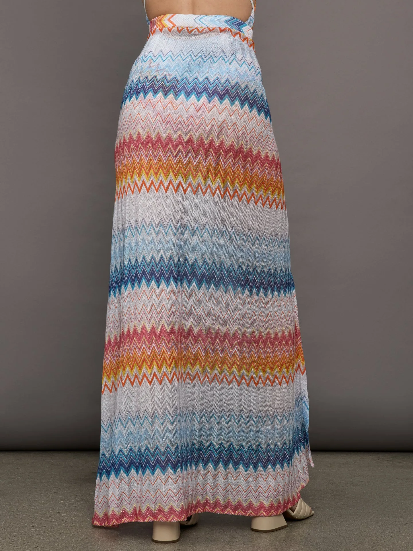 Skirt - Multicolor Shaded Chevron Raschel w Lurex sold by Carbon38 product image thumbnail 4