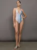 One Piece Swimsuit - Multicolor Shaded Chevron Raschel w/ Lurex sold by Carbon38