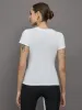 Short Sleeve Ruched Front Tee - White sold by Carbon38
