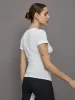 Short Sleeve Ruched Front Tee - White sold by Carbon38
