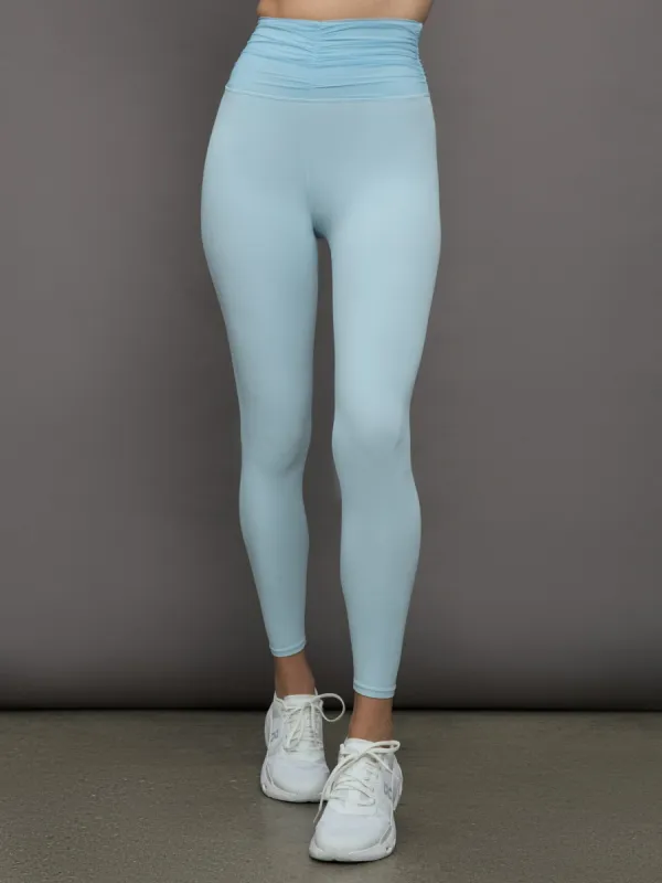 Ruched Mesh Legging in Melt - Sky Blue sold by Carbon38