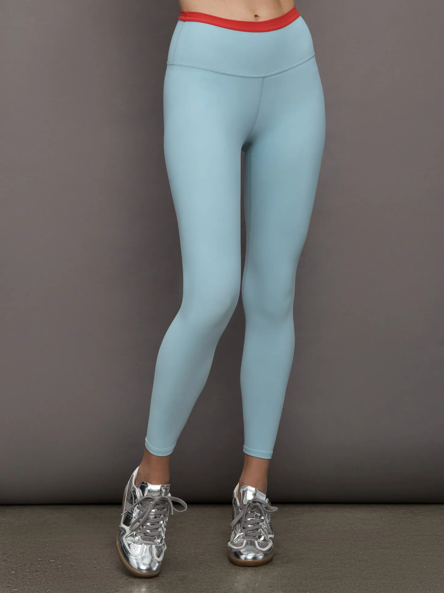 Contrast Waistband Legging in Melt - Sky Blue/ BitterSweet sold by Carbon38