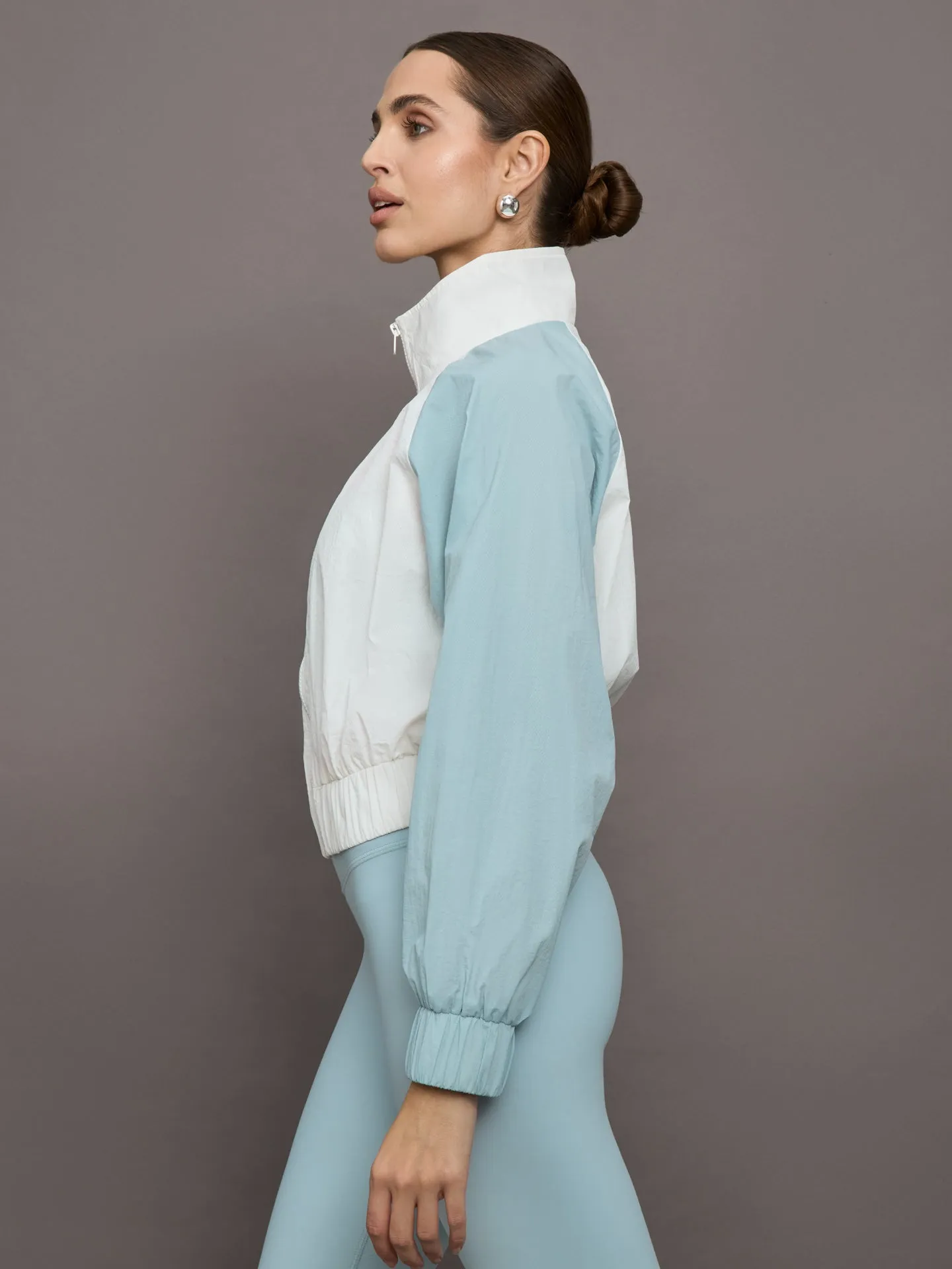 Colorblock Windbreaker - Cloud Dancer / Sky Blue sold by Carbon38 product image thumbnail 3