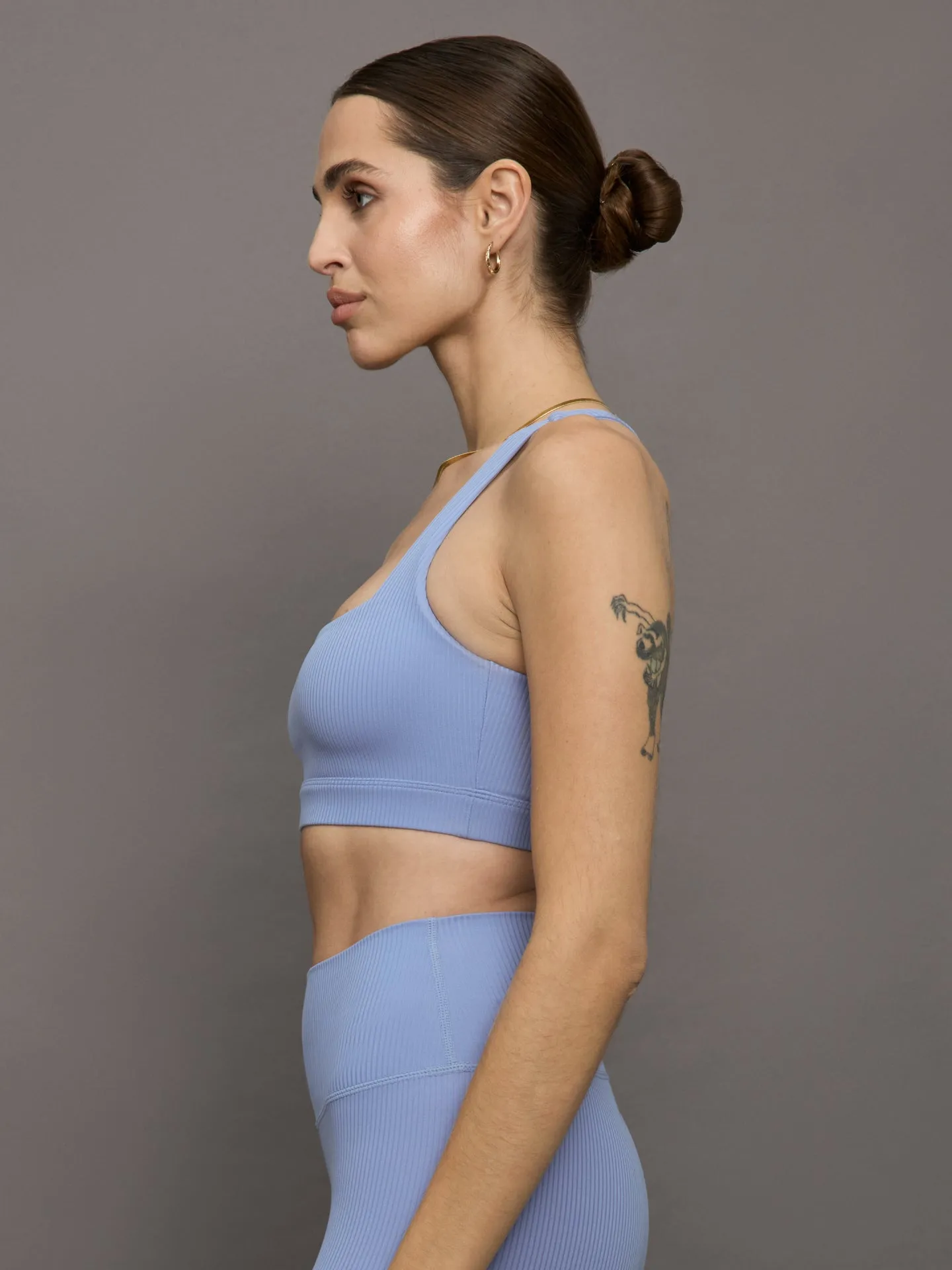 Racerback Bra in Ribbed Melt - Hydrangea sold by Carbon38 product image thumbnail 3