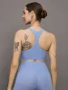 Racerback Bra in Ribbed Melt - Hydrangea sold by Carbon38