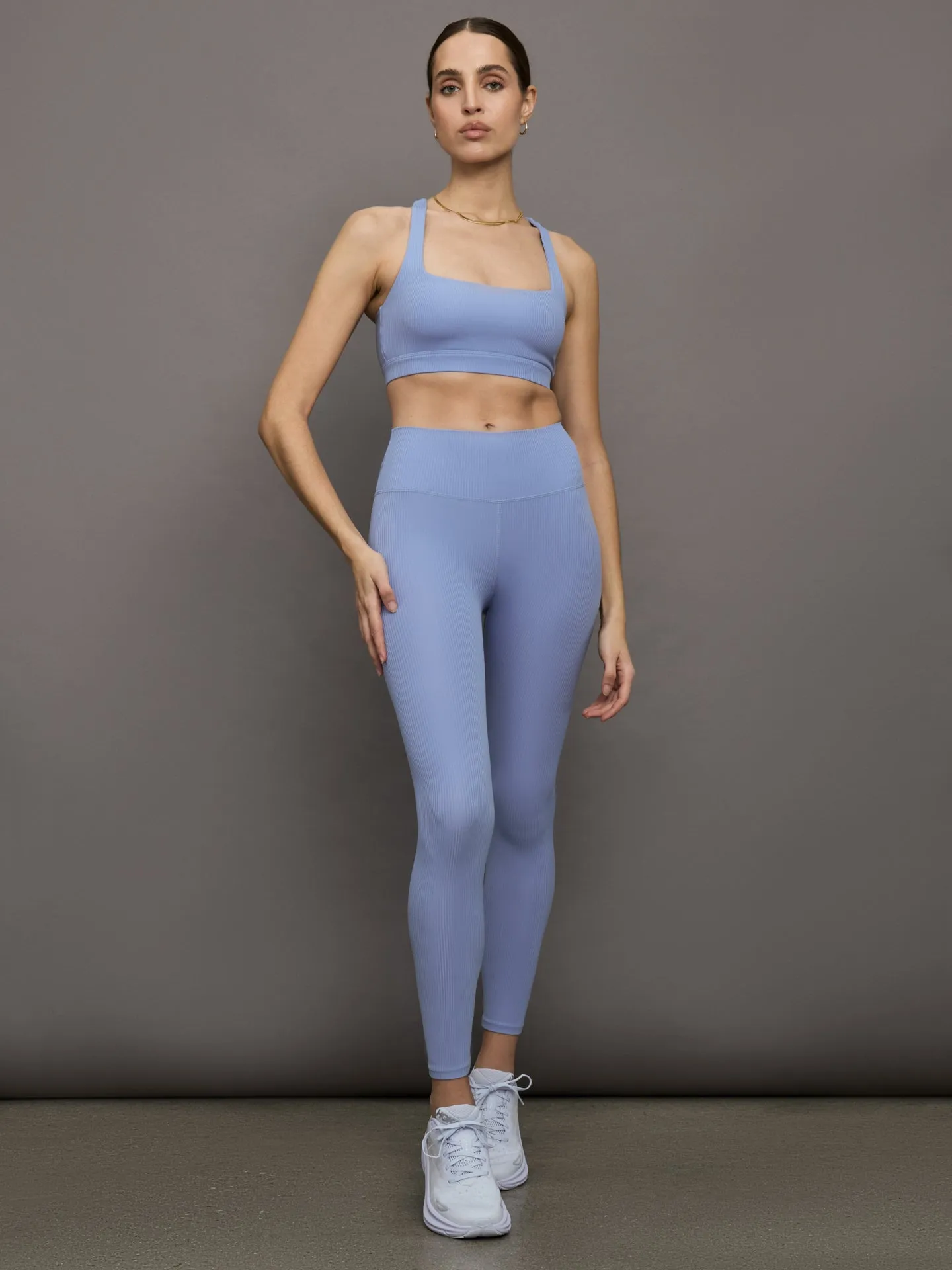 Racerback Bra in Ribbed Melt - Hydrangea sold by Carbon38 product image thumbnail 2