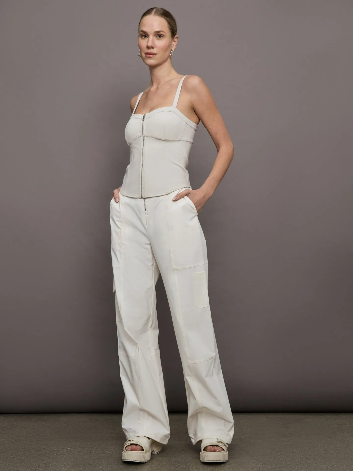 Lenox Knit Corset Tank - Pumice Stone sold by Carbon38 product image thumbnail 2