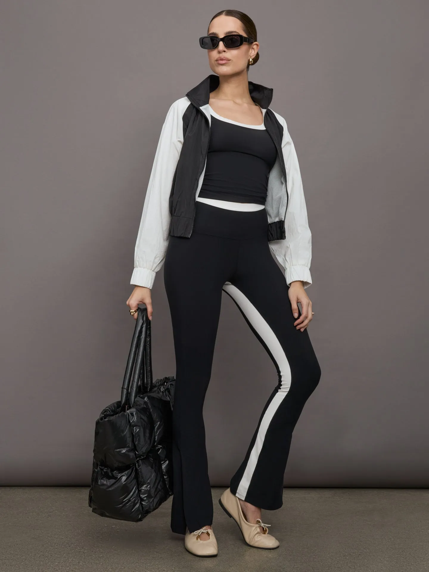 Colorblock Split Bootcut Legging in Melt - Black/Cloud Dancer sold by Carbon38 product image thumbnail 2