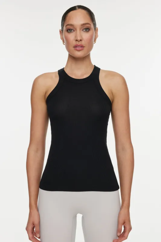 Rivington Ribbed Tank - Black sold by Carbon38