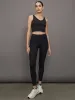 V-Neck Tank in Ribbed Melt - Black sold by Carbon38