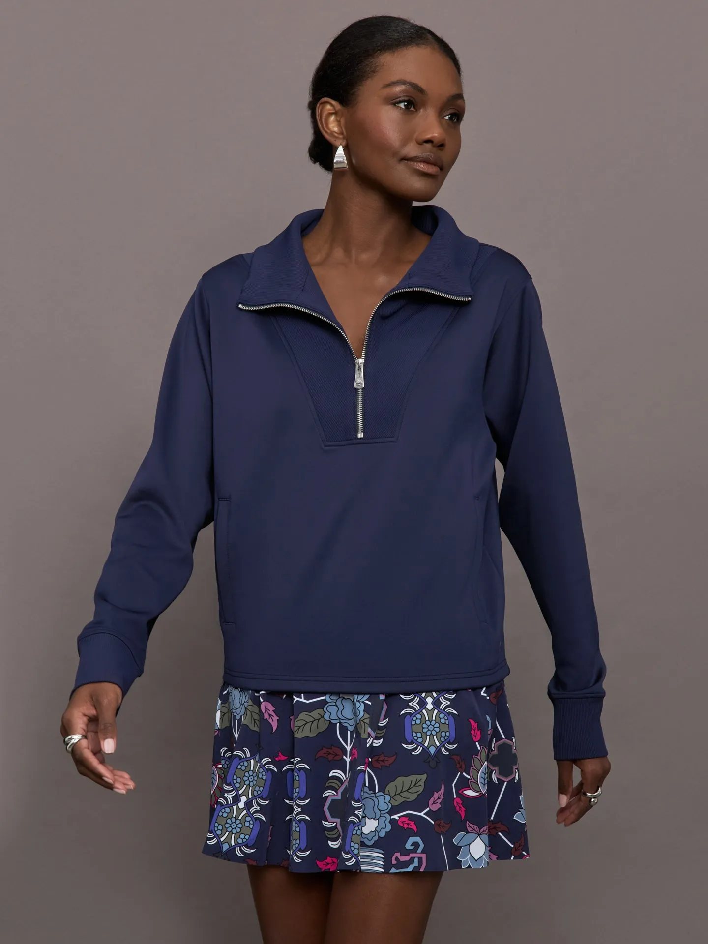 Wren 1/4 Zip - Maltese Blue sold by Carbon38