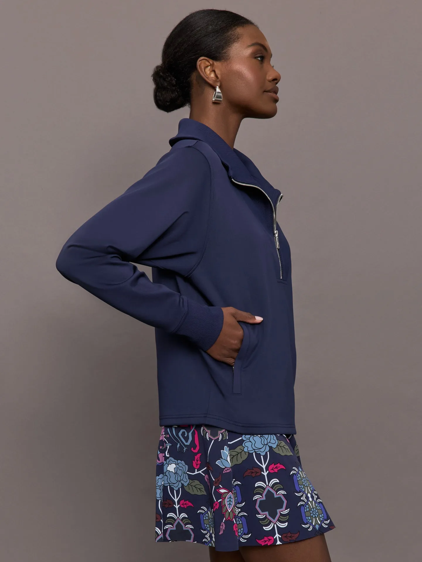Wren 1/4 Zip - Maltese Blue sold by Carbon38 product image thumbnail 3