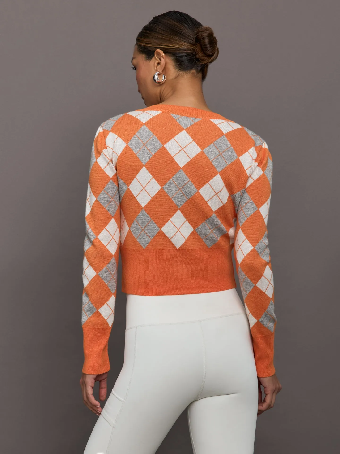 Nomia Plaid Pearly Cardigan - Mandarine/Gold sold by Carbon38 product image thumbnail 4