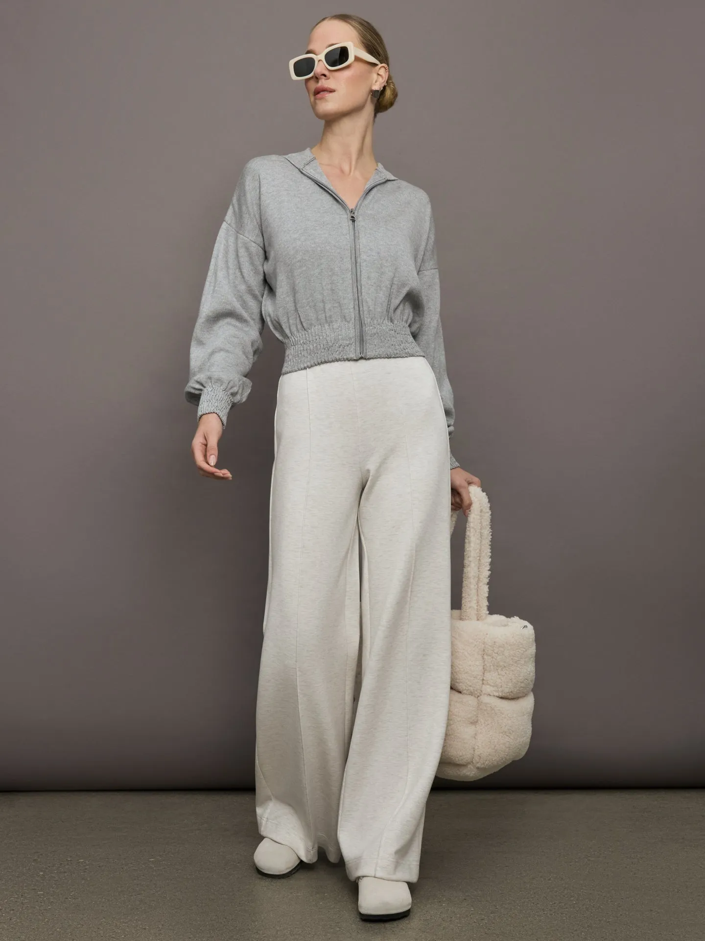 Nomia Ruched Zip Hoodie - Heather Grey sold by Carbon38 product image thumbnail 2