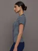 Stripe Ringer Tee - Cloud / Navy Stripe sold by Carbon38