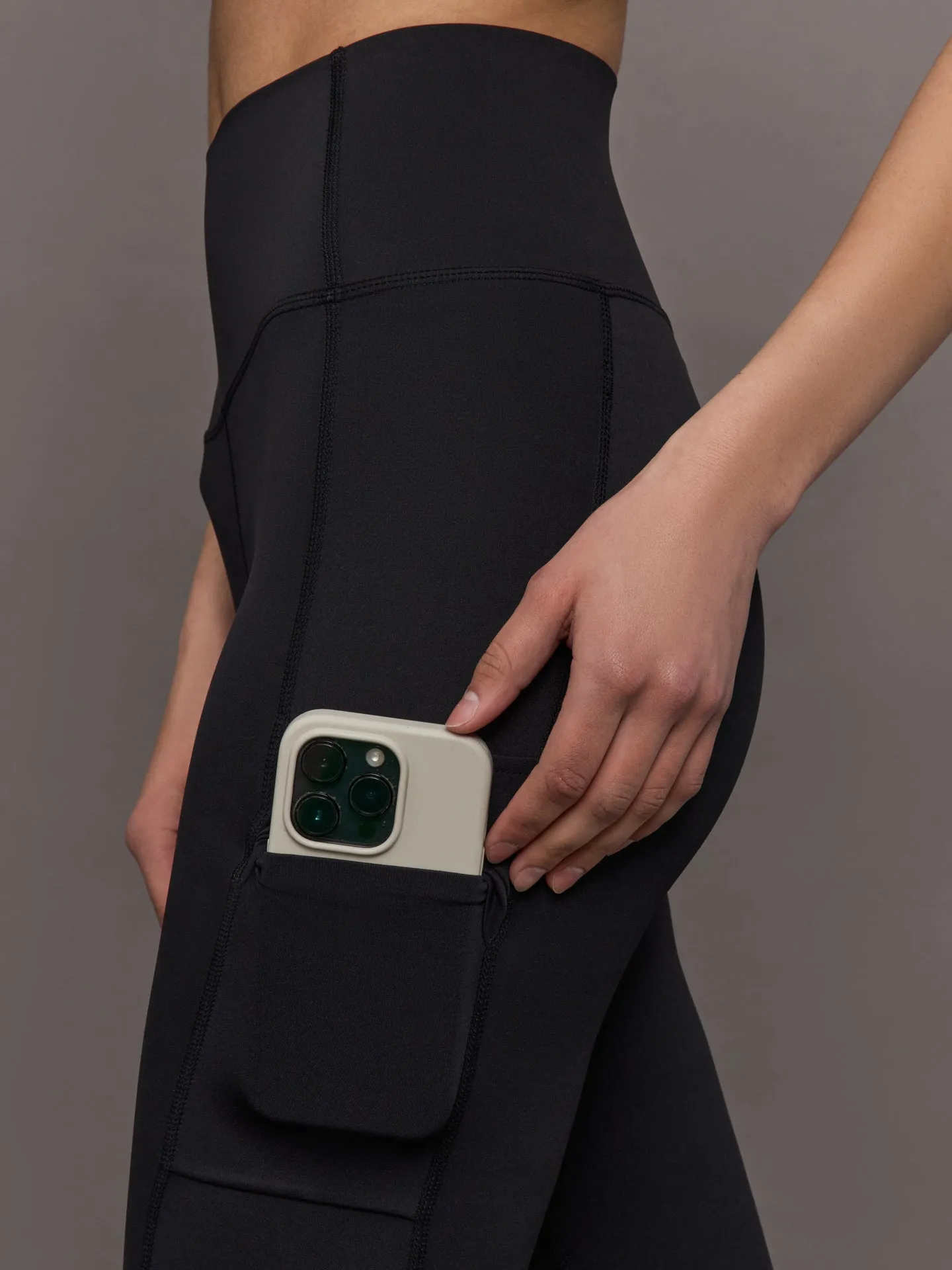 High Rise Pocket Legging in Diamond Compression - Black sold by Carbon38 product image thumbnail 5